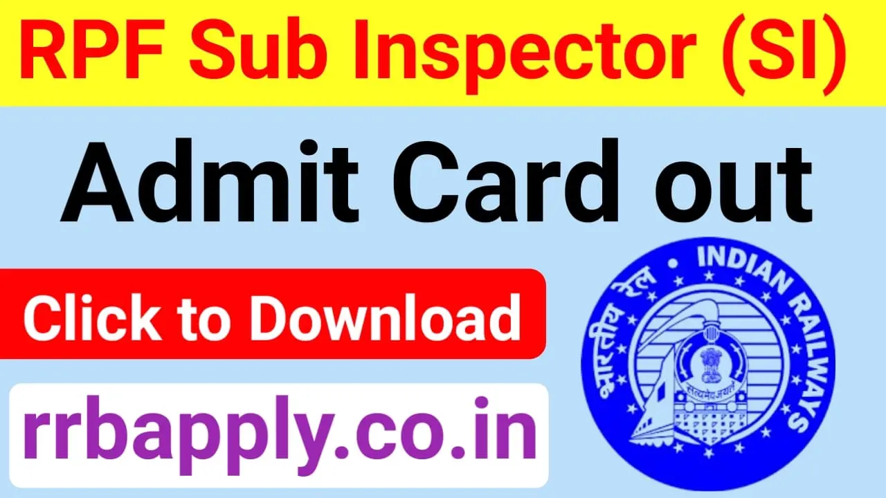 RRB RPF SI Admit Card 2024