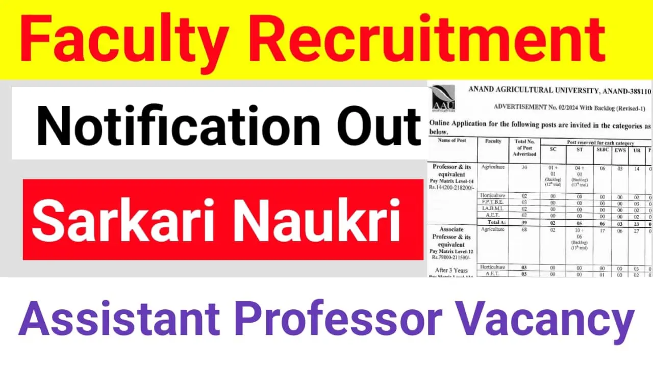 AAU Faculty Recruitment 2024