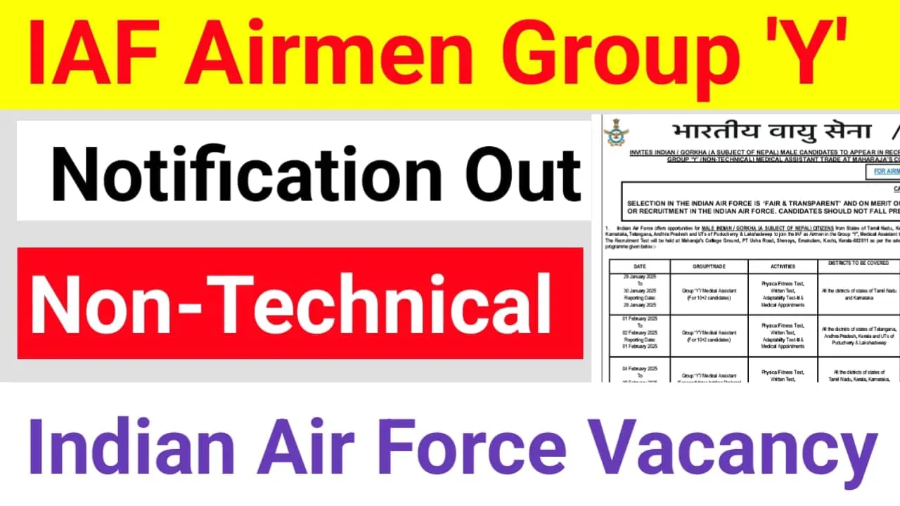 IAF Air Force Airmen Group Y Recruitment 2025