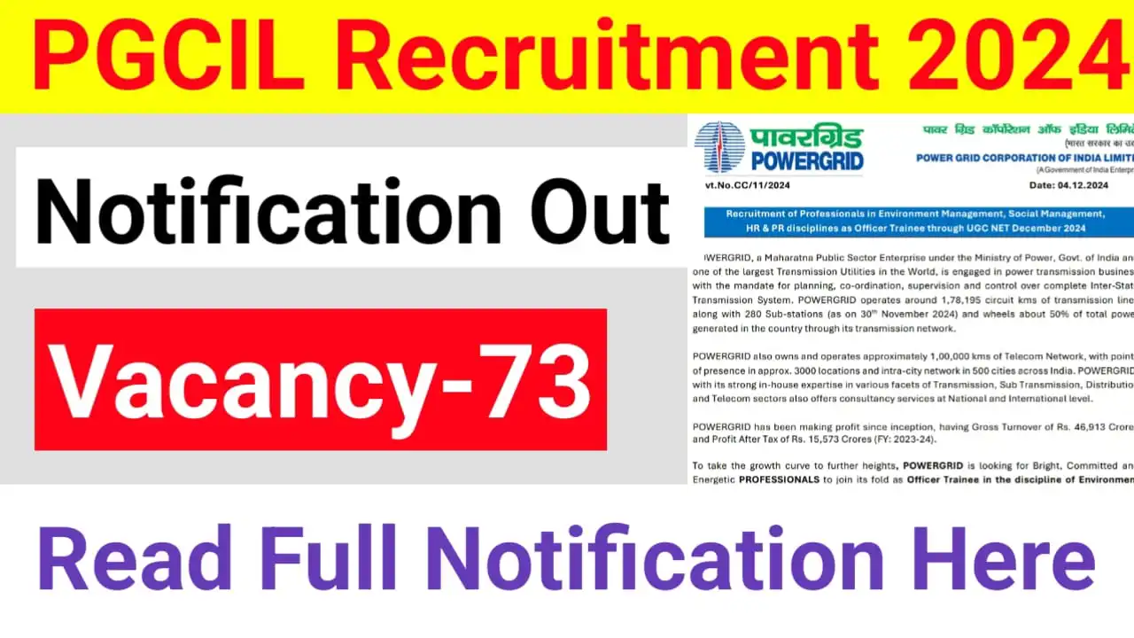 PGCIL Recruitment 2024