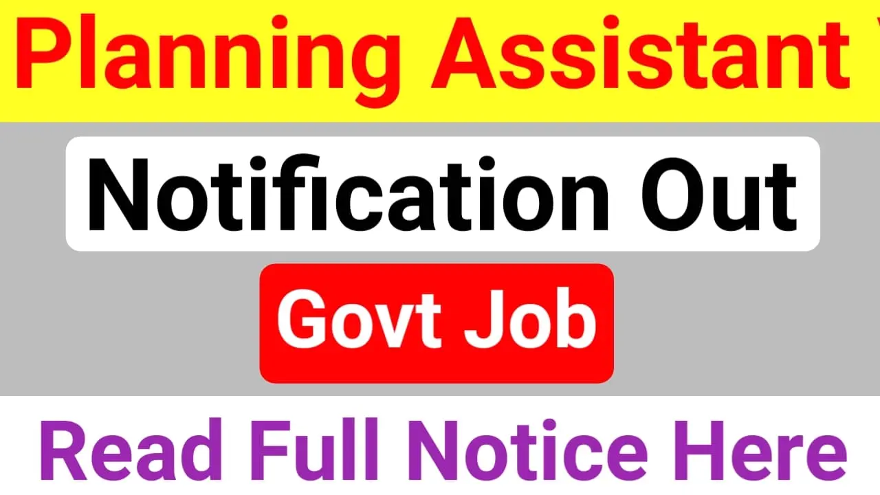 Planning Assistant Recruitment 2024