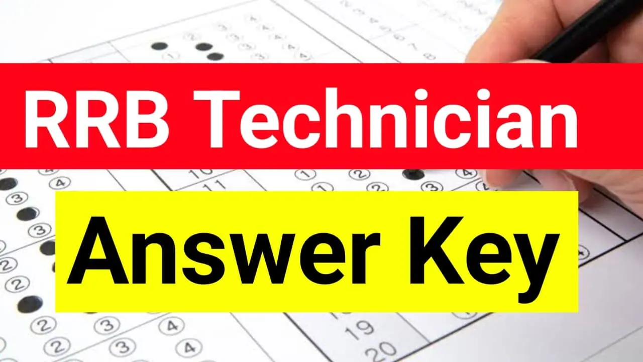 RRB Technician Answer Key