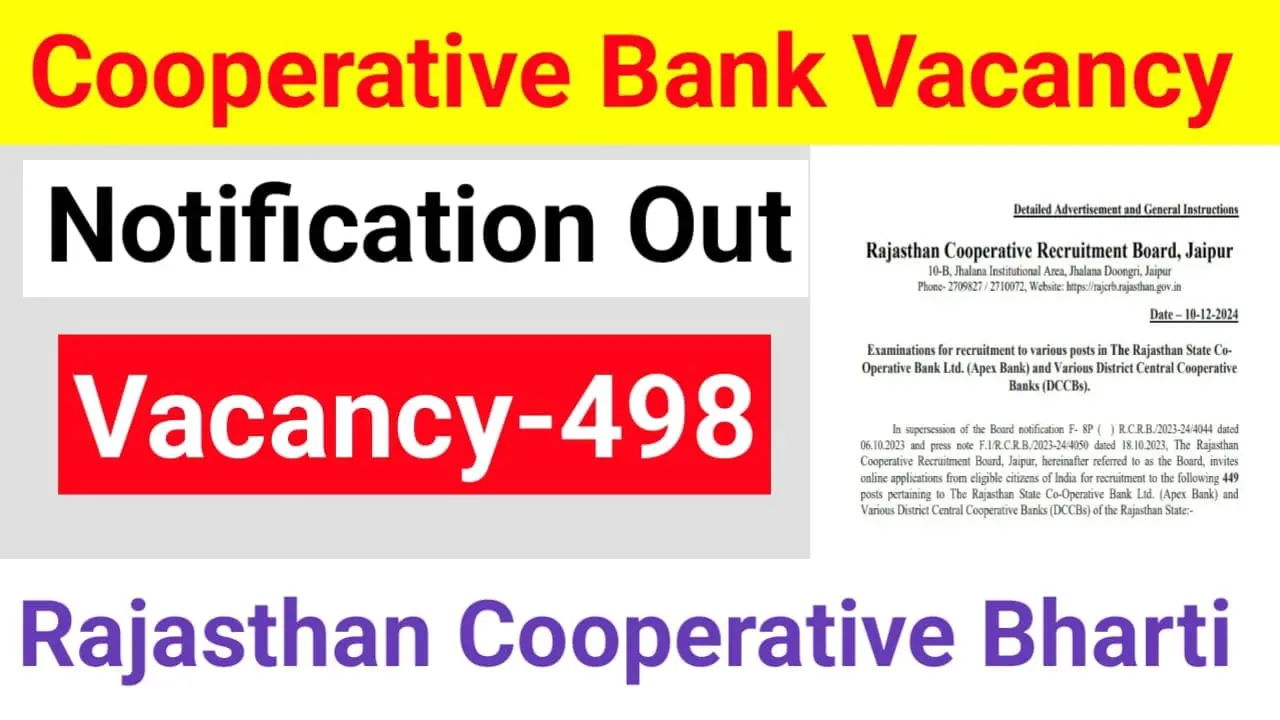 Rajasthan Cooperative Bank Bharti