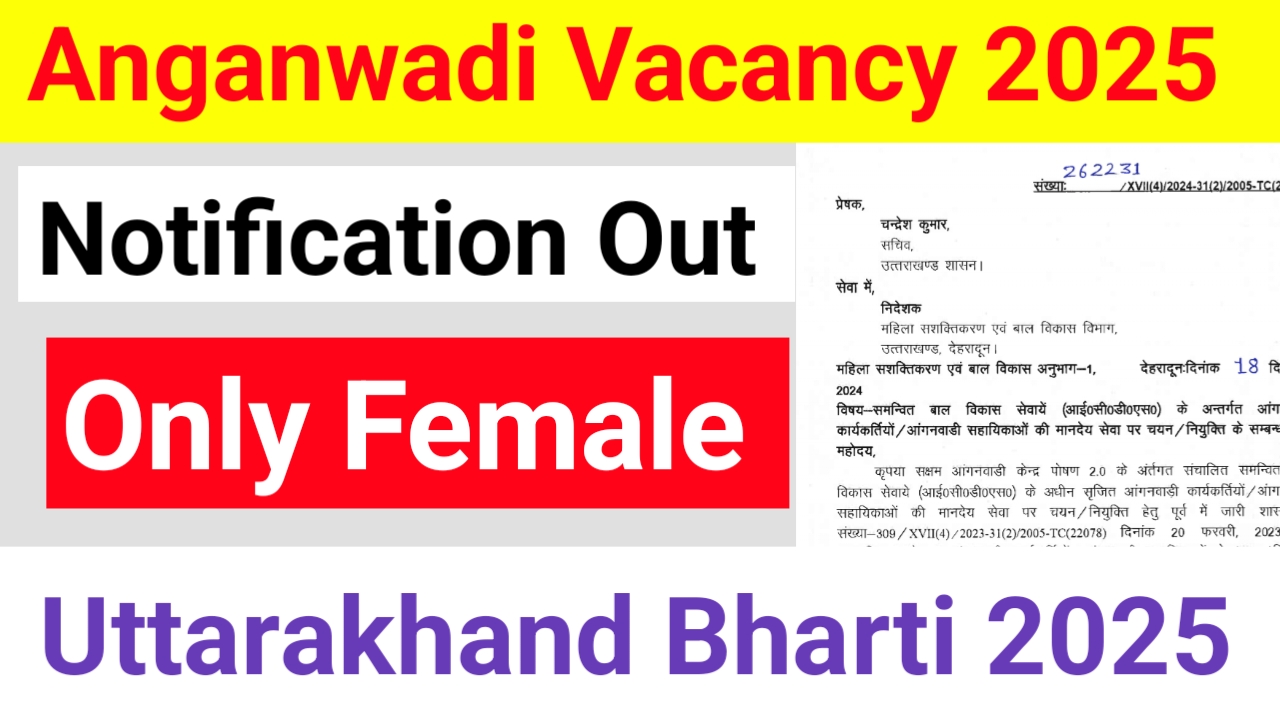 Uttarakhand Anganwadi Bharti 2025