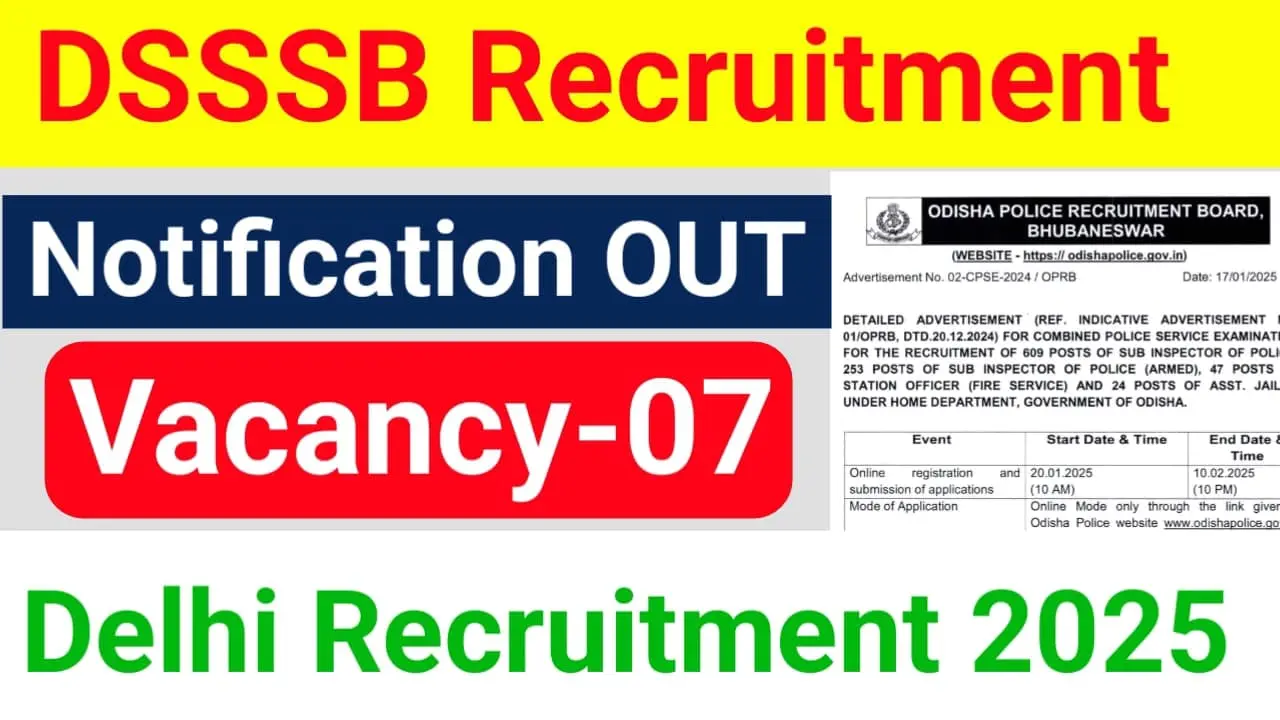 DSSSB Librarian Vacancy 2025