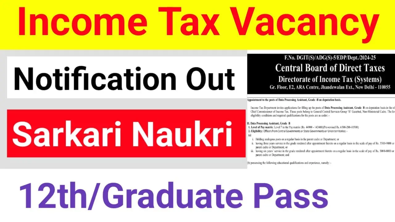 Income Tax Department Recruitment 2025