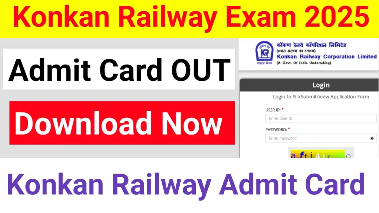 Konkan Railway Admit Card