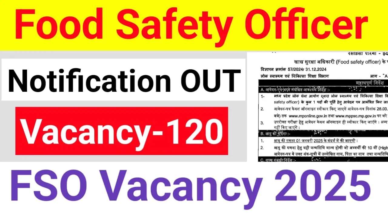 MPPSC FSO Recruitment 2025