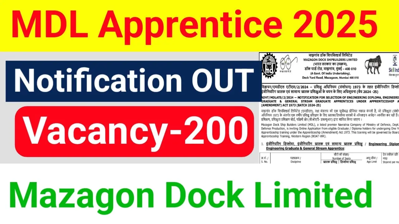 Mazagon Dock Apprentice 2025