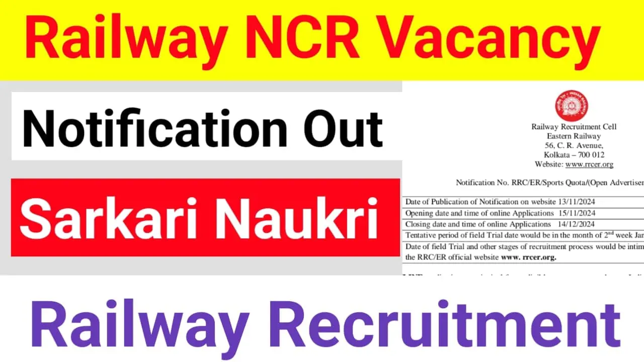 Railway NCR Sports Quota Recruitment 2025