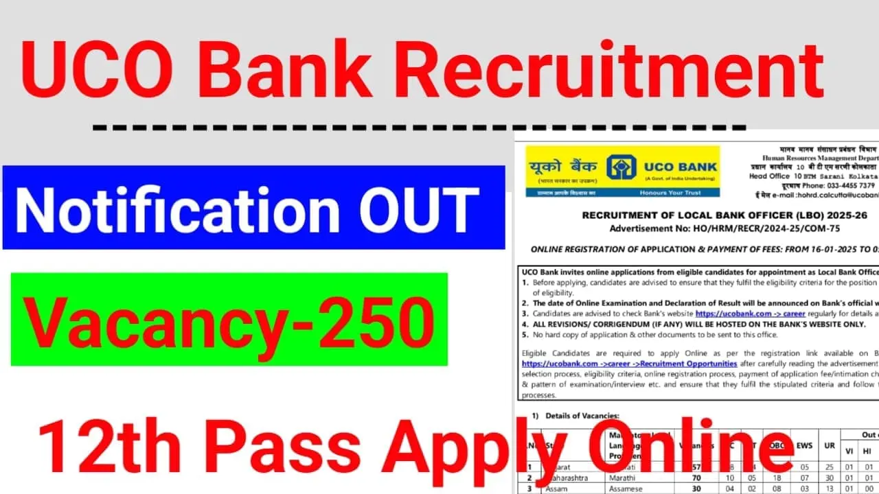 UCO Bank LBO Recruitment 2025