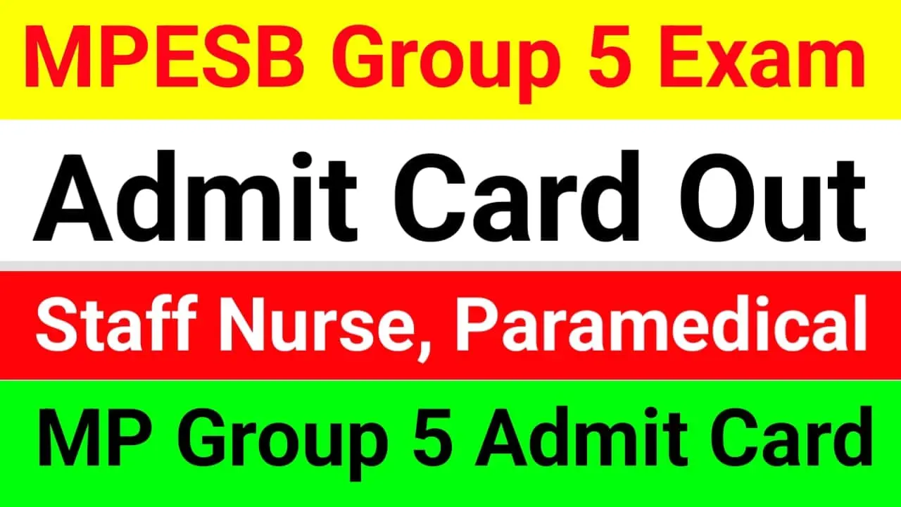 MPESB Group 5 Admit Card 2025