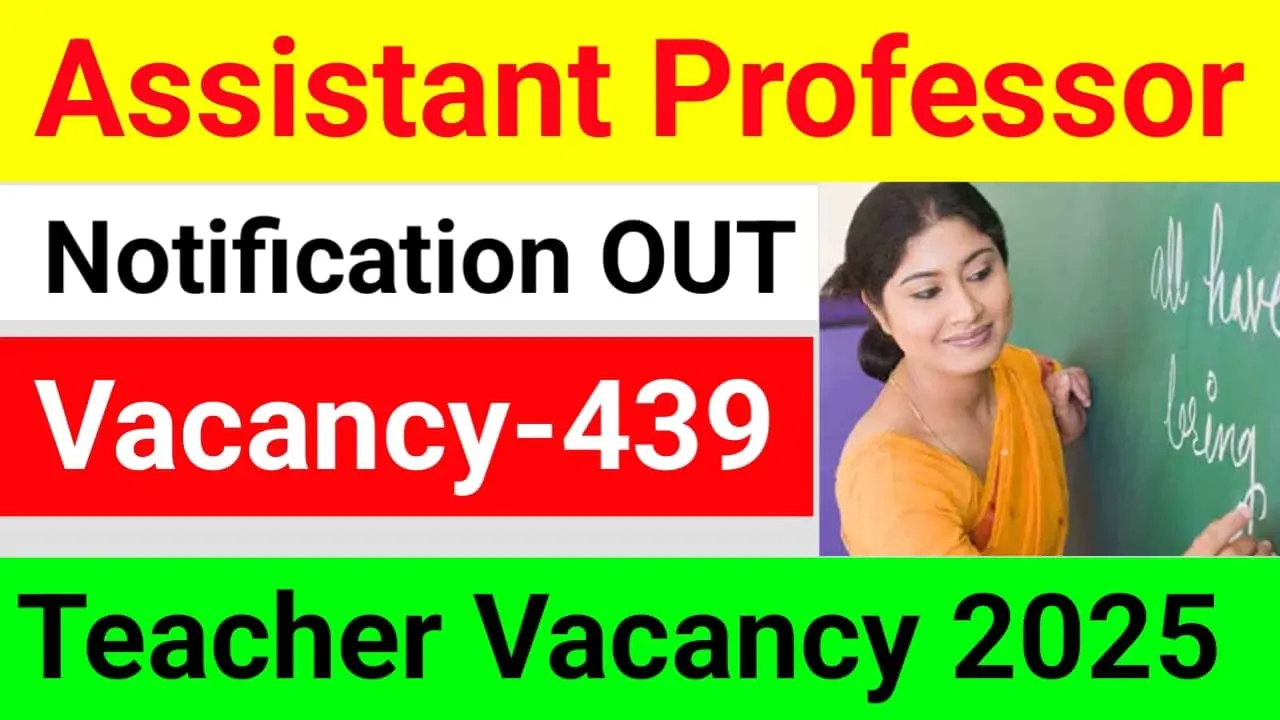 UKMSSB Assistant Professor Recruitment 2025