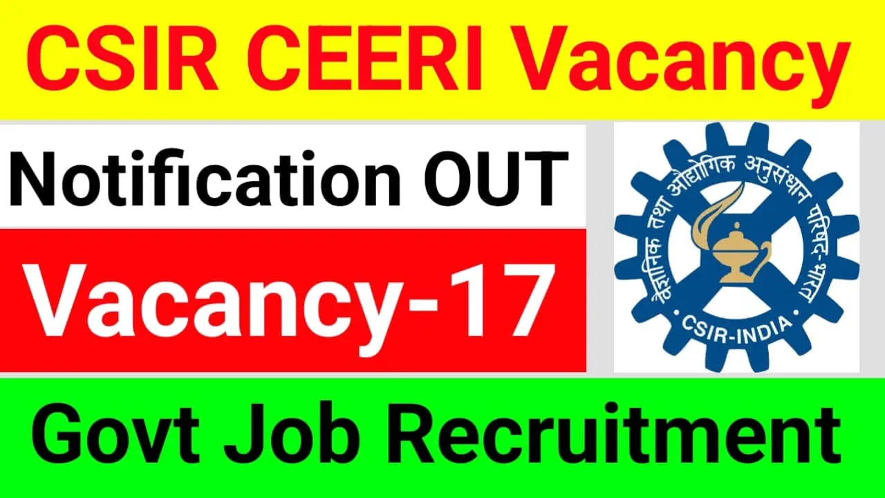 CSIR CEERI Technical Recruitment 2025