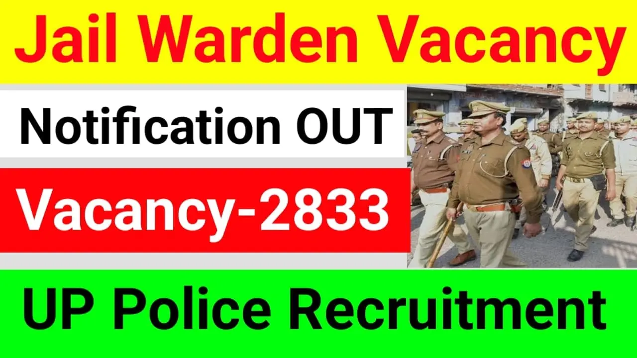 UP Police Jail Warder Vacancy 2025