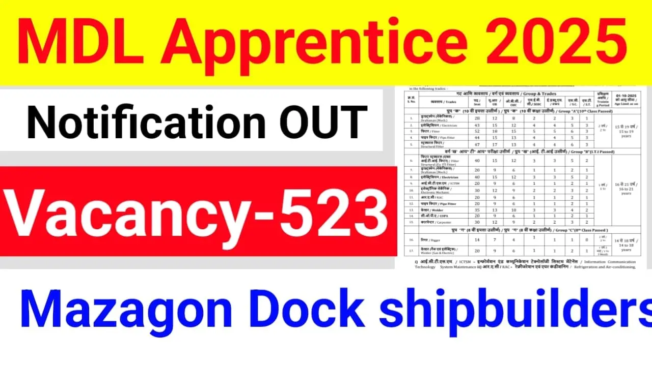 MDL Apprentice Recruitment 2025