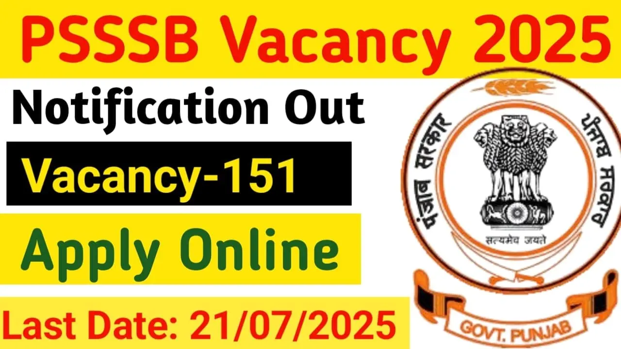 PSSSB Recruitment 2025