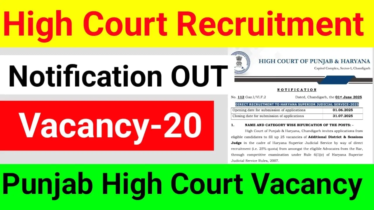 Punjab High Court Recruitment 2025