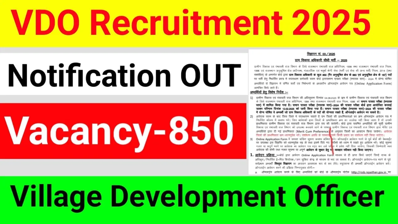 RSSB VDO Recruitment 2025