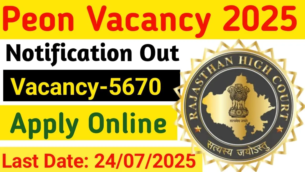 Rajasthan High Court Peon Recruitment 2025