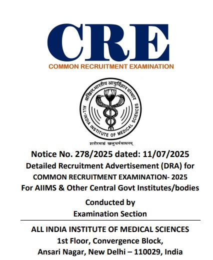 AIIMS CRE Recruitment 2025