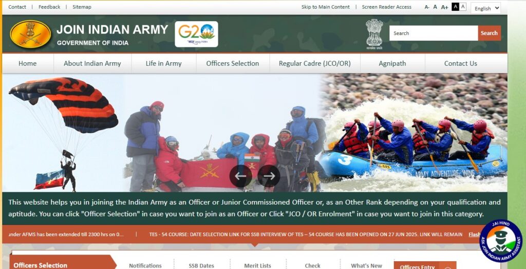 Indian Army SSC Tech Recruitment 2025
