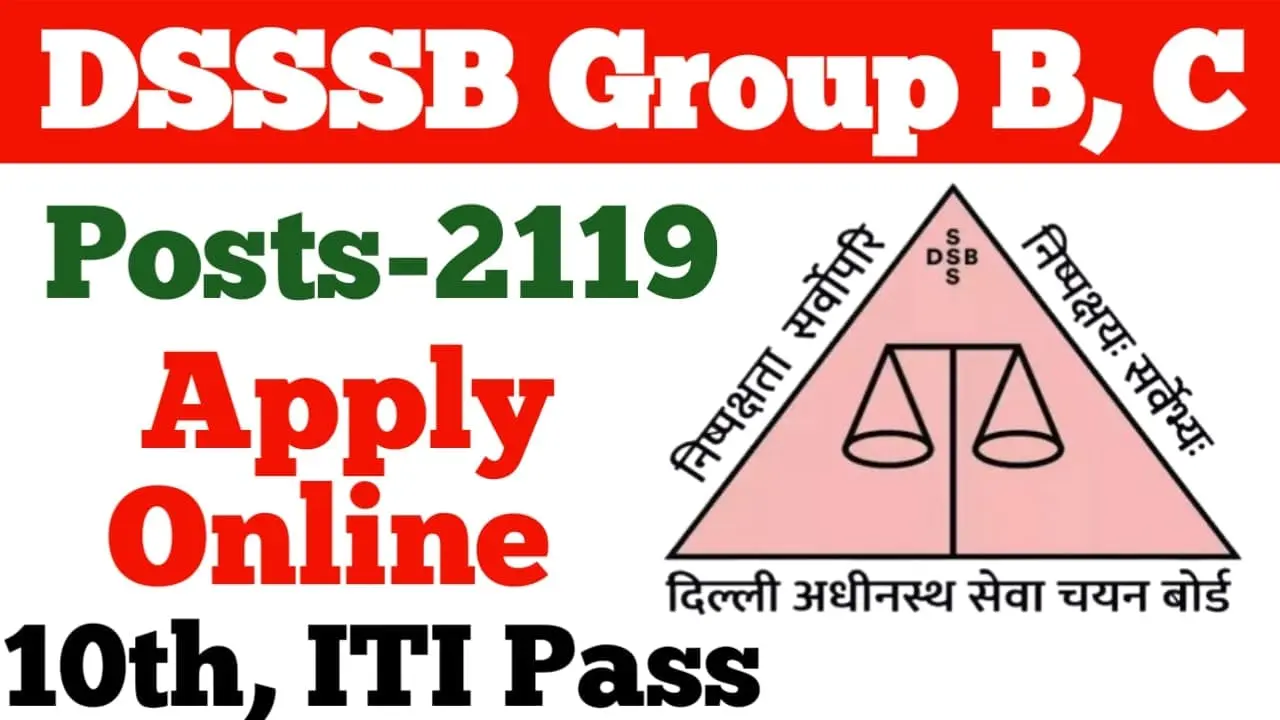 DSSSB Group B and C Recruitment 2025