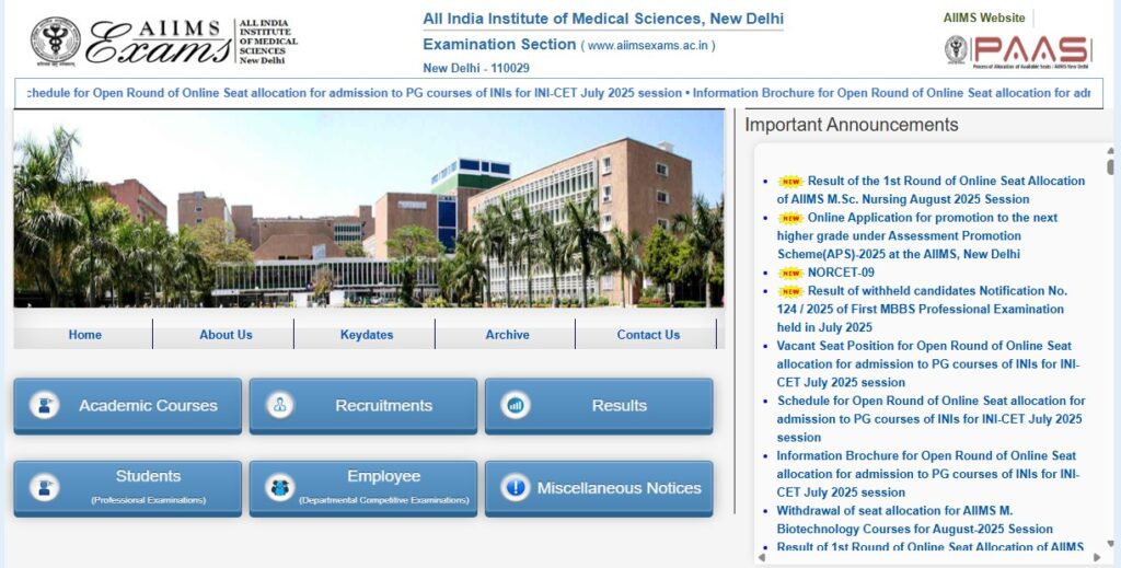 AIIMS NORCET 9th Recruitment 2025