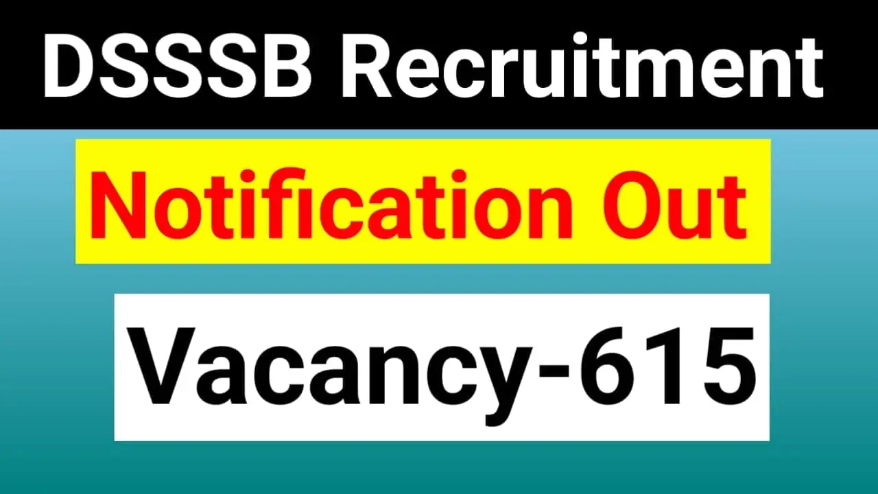 DSSSB Recruitment 2025